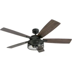 Harbor Breeze 52-in Rough Pine And Toffee Ceiling Fan - 5 (Reversible Blades)
