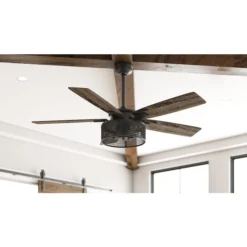 Harbor Breeze 52-in Rough Pine And Toffee Ceiling Fan - 5 (Reversible Blades) -Globe Lite Shop 43105009c L