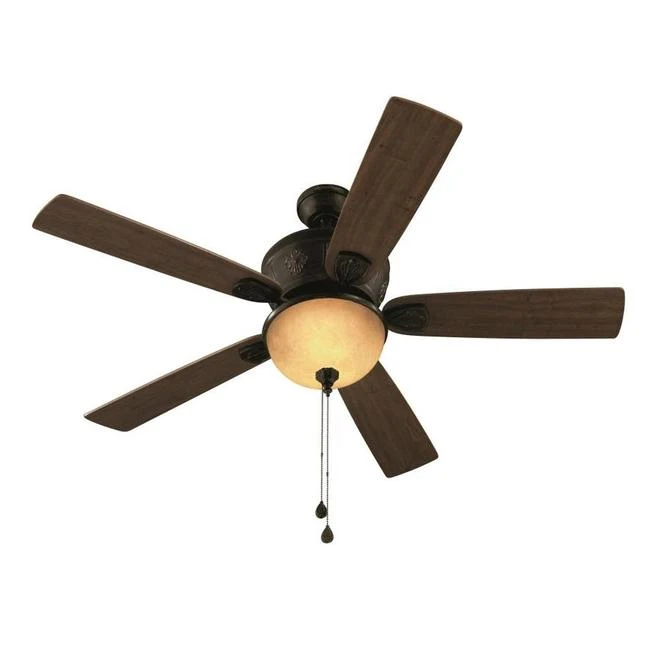 Ceiling Fan - Steel/Wood - 52'' - 1 Light - Bronze 1 Ceiling Fan - Steel/Wood - 52'' - 1 Light - Bronze