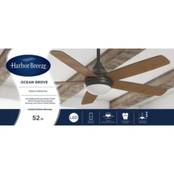 Harbor Breeze Ocean Grove 52-in Oil Rubbed Bronze Ceiling Fan (5 Blades) 7 Harbor Breeze Ocean Grove 52-in Oil Rubbed Bronze Ceiling Fan (5 Blades) -Globe Lite Shop 43105024ea L