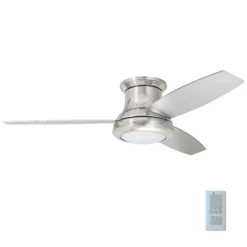 Harbor Breeze Sail Stream 52-in Brushed Nickel Ceiling Fan (3-Blade) -Globe Lite Shop 43105026b L
