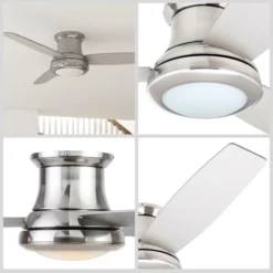 Harbor Breeze Sail Stream 52-in Brushed Nickel Ceiling Fan (3-Blade) -Globe Lite Shop 43105026c L