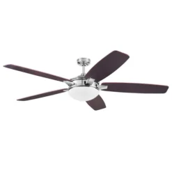 Harbor Breeze Coastal Key 70-in Brushed Nickel Ceiling Fan (5 Blades) -Globe Lite Shop 43105028b L