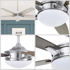 Harbor Breeze Coastal Key 70-in Brushed Nickel Ceiling Fan (5 Blades)