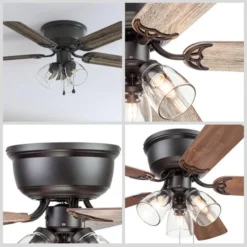 Harbor Breeze Hugger 42-in Bronze Ceiling Fan (5 Reversible Blades)