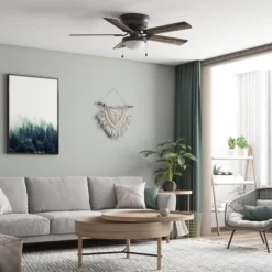 Harbor Breeze Armitage 52-in Bronze Ceiling Fan (5 Reversible Blades) -Globe Lite Shop 43105030e L