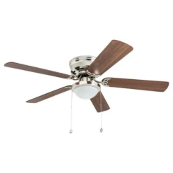 Harbor Breeze Armitage 52-in Brushed Nickel Ceiling Fan (5 Blades) 8 Harbor Breeze Armitage 52-in Brushed Nickel Ceiling Fan (5 Blades) -Globe Lite Shop 43105031 L