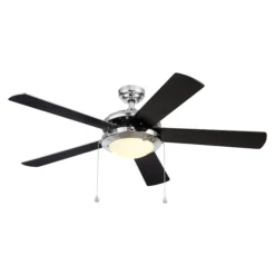 Harbor Breeze Traditional Ceiling Fan - Brushed Nickel - 5 Blades - 52-in Dia -Globe Lite Shop 43105033b L
