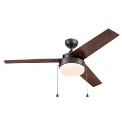 Harbor Breeze Ceiling Fan - 5 Reversible Blades - Brown And Oak - 52-in Dia -Globe Lite Shop 43105036 L