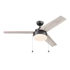 Harbor Breeze Ceiling Fan - 5 Reversible Blades - Brown And Oak - 52-in Dia -Globe Lite Shop 43105036b L