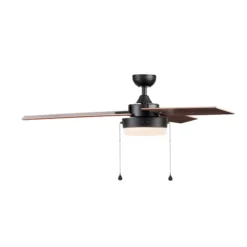 Harbor Breeze Ceiling Fan - 5 Reversible Blades - Brown And Oak - 52-in Dia -Globe Lite Shop 43105036e L