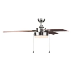 Harbor Breeze 52-in Dia Brushed Nickel Ceiling Fan (3 Blades)