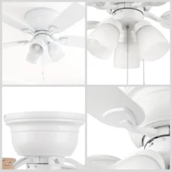 Harbor Breeze Ceiling Fan - White - 5 Blades - 42-in Dia 9 Harbor Breeze Ceiling Fan - White - 5 Blades - 42-in Dia -Globe Lite Shop 43105042b L