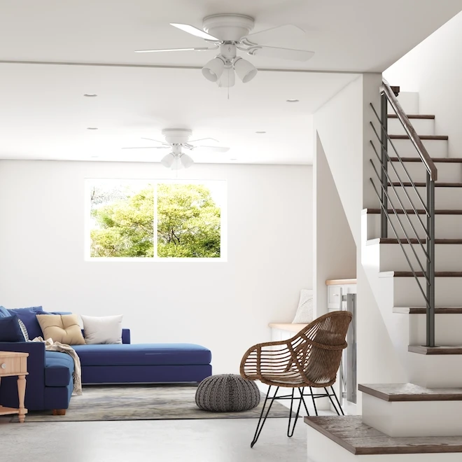 Harbor Breeze Ceiling Fan - White - 5 Blades - 42-in Dia 3 Harbor Breeze Ceiling Fan - White - 5 Blades - 42-in Dia - Image 3