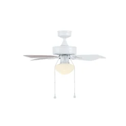 Harbor Breeze Ceiling Fan - 4 Reversible Blades - White And Driftwood - 36-in Dia -Globe Lite Shop 43105044e L