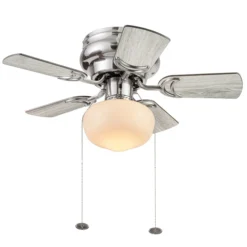 Harbor Breeze Ceiling Fan - 5 Reversible Blades - Driftwood And Toffee - 30-in Dia -Globe Lite Shop 43105045b L
