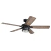Harbor Breeze Seguin Falls 3-Speed 48-in Black Ceiling Fan With 5 Blades
