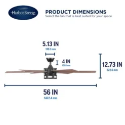 Harbor Breeze Mill Creek 3-Speed 56-in Bronze Ceiling Fan