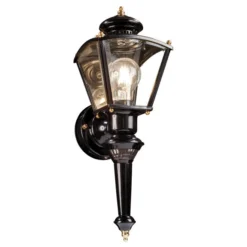 Globe Electric Globe Exterior Wall Lantern - Black - Motion Detector