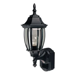 Globe Electric Globe Outdoor Wall Lantern - Black - Motion Sensor