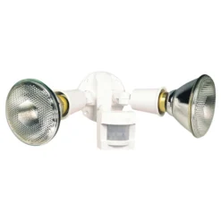 Globe Electric Motion-Activated Halogen Security Light - White -Globe Lite Shop 51025060b L