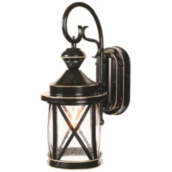 Globe Electric Globe Marietta Outdoor Wall Light With Motion Sensor - 18-in - Satin Black -Globe Lite Shop 51025076 L