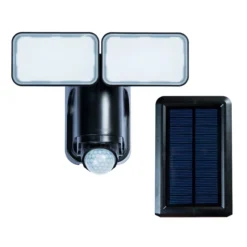 Globe Electric Solar Motion Detector Dual LED Security Light - Black -Globe Lite Shop 51025083 L