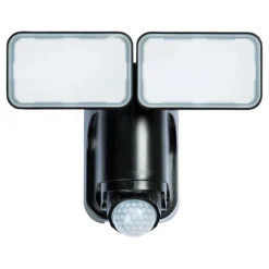Globe Electric Solar Motion Detector Dual LED Security Light - Black