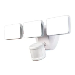 Globe Electric Security Light With Miton Sensor - 3 Lights - White