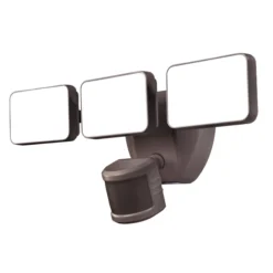 Globe Electric Globe Triple Motion Detector LED Lighting - 3000 Lumens - 240° - Bronze