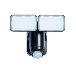 Globe Electric Globe Solar Security Light With Motion Detection - 2 Lights - Black