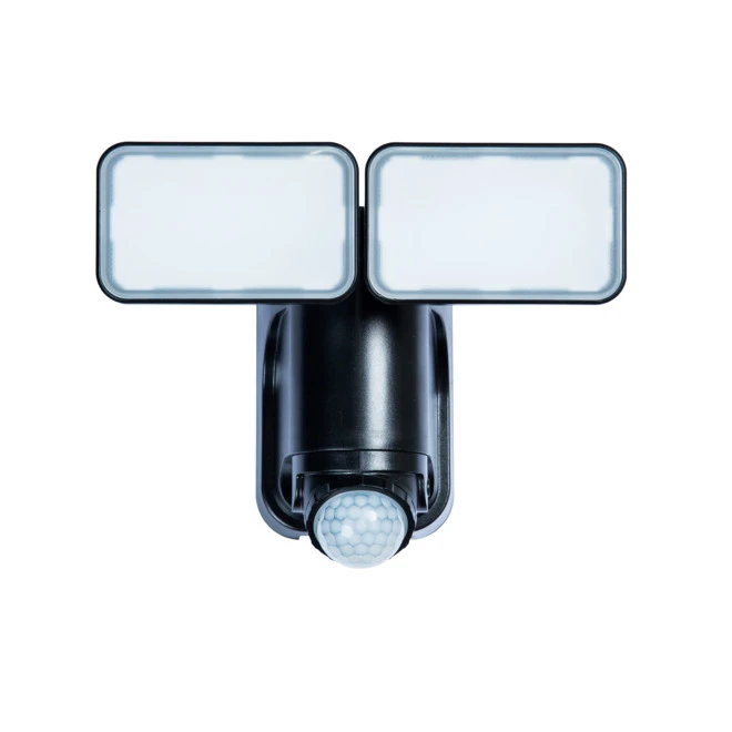 Globe Electric Globe Solar Security Light With Motion Detection - 2 Lights - Black 1 Globe Electric Globe Solar Security Light With Motion Detection - 2 Lights - Black