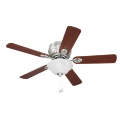 Harbor Breeze Mayfield Ceiling Fan - 5 Blades - Light Maple/Mahogany - 44-in Dia