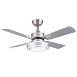 Lumirama Beta Ceiling Fan - Satin Nickel - 4 Blades -52-in Dia -Globe Lite Shop 66905356 L