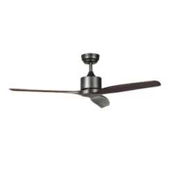 Lumirama Gemini Ceiling Fan - 3 Blades - Matte Black - 52-in Dia X 13 3/4-in H -Globe Lite Shop 66905360 L