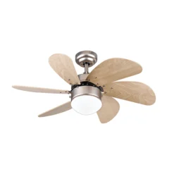 Westinghouse Turbo Swirl LED Ceiling Fan - 6 Blades - Light Maple - 30-in W