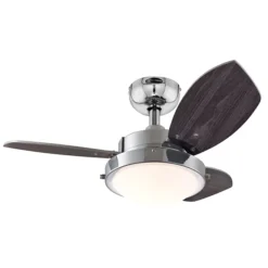 Westinghouse Ceiling Fan - Chrome - 3 Blades - 30-in Dia