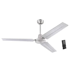 Westinghouse Jax 56-in Brushed Nickel Industrial Ceiling Fan Remote Control -Globe Lite Shop 84515085 L